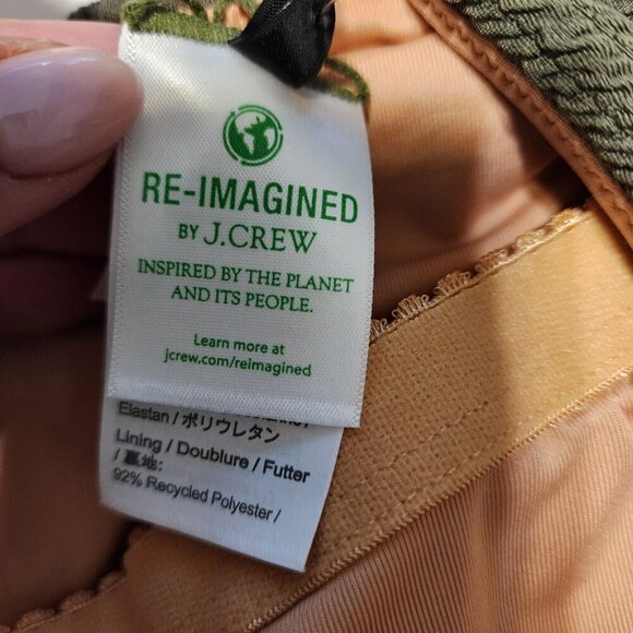 J.Crew one piece swimsuit size 22 green textured fabric New plus - Picture 11 of 12